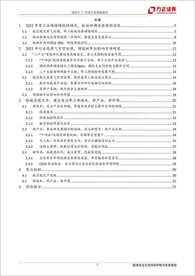 《国防军工行业：航空航天景气有望延续，关注新技术、新产品、新市场-20221203-方正证券-34页》 - 第4页预览图