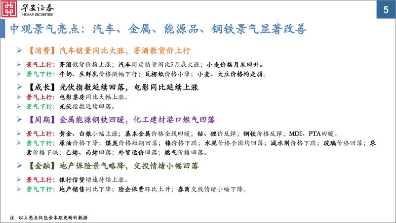 《中观景气纵览第39期：汽车、金属、能源品、钢铁景气显著改善-20230612-华安证券-35页》 - 第6页预览图