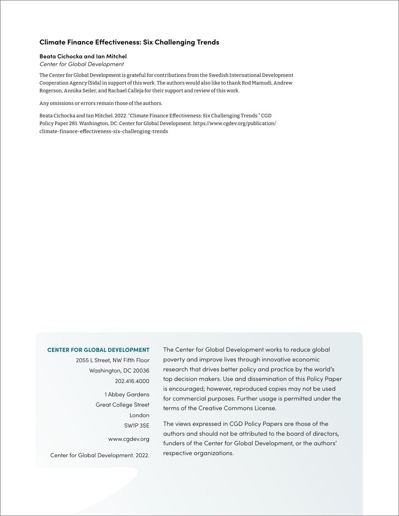 《全球发展中心-气候融资效率：六大挑战趋势（英）-2022.12-54页》 - 第3页预览图