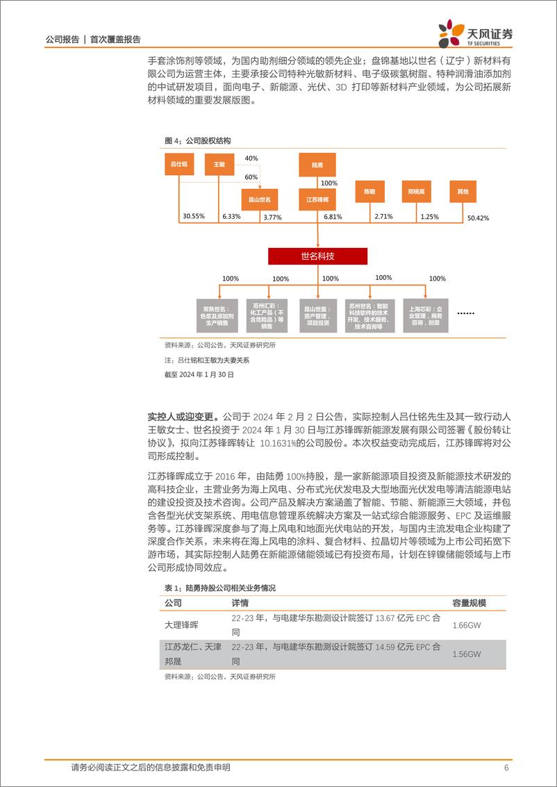 《深度报告-20240223-天风证券-世名科技-300522.SZ-深耕色彩新材光刻胶及碳氢树脂支撑未来高增212mb》 - 第6页预览图