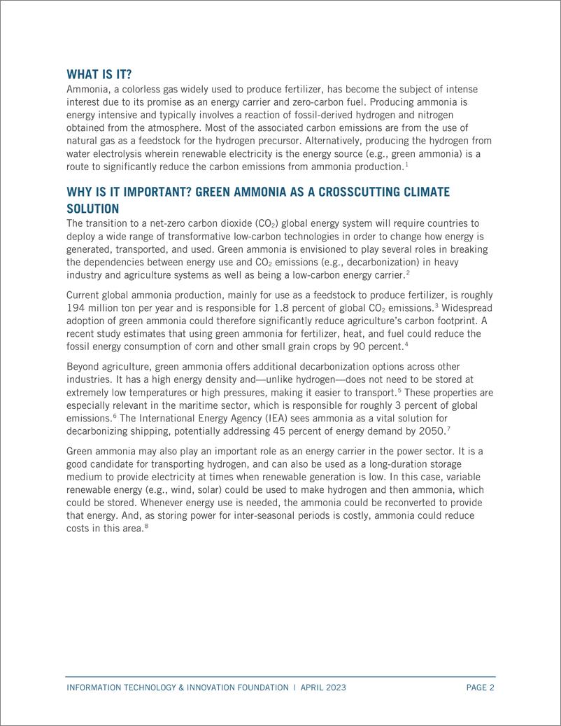 《ITIF-气候技术值得关注：绿色氨（英）-2023》 - 第3页预览图