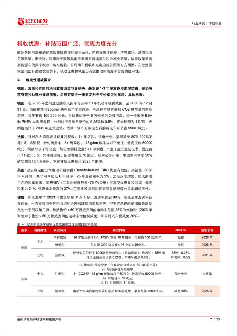 《电气设备行业：欧洲新能源车补贴、财税政策梳理-240714-长江证券-13页》 - 第7页预览图