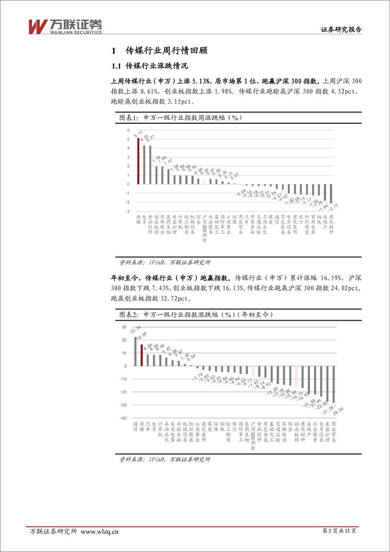 《2023-11-06-文化传媒-传媒行业周观点：全球首届人工智能安全峰会在英召开，真人互动游戏创新出圈-万联证券》 - 第3页预览图