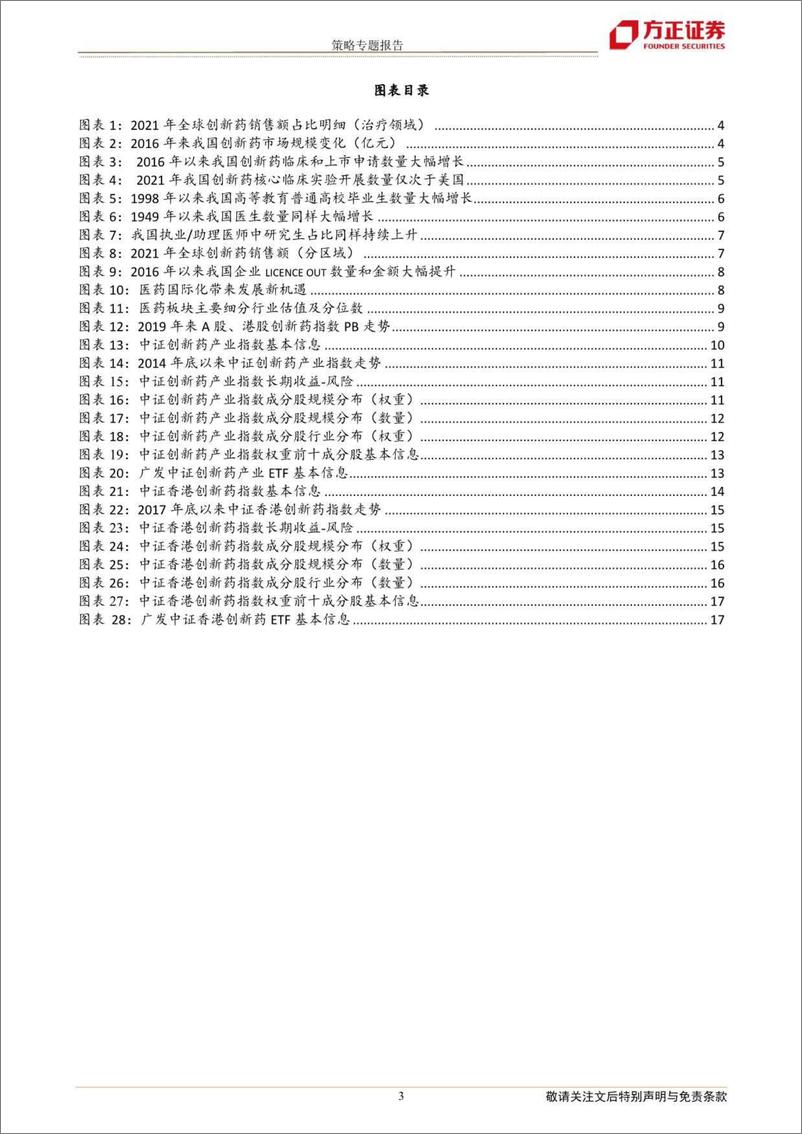 《广发A股、港股创新药指数产品投资价值分析：估值底部新机遇、产品出海大未来-20221010-方正证券-19页》 - 第4页预览图