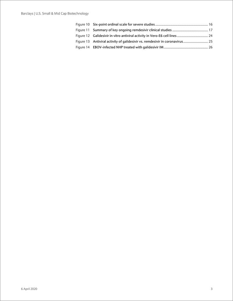 《巴克莱-美股-生物科技行业-美国中小型生物科技企业：COVID-19抗病毒药物深度研究-2020.4.6-40页》 - 第4页预览图