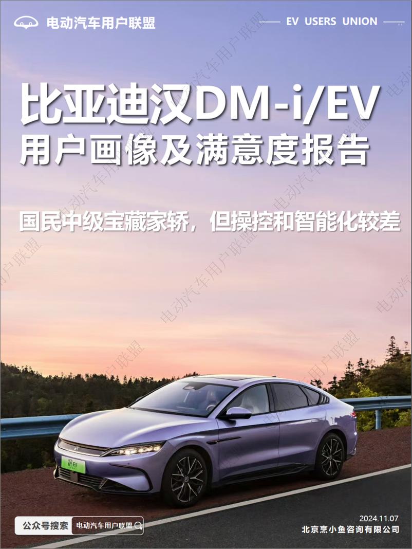 《比亚迪汉EV＋DM-i用户画像及满意度报告—电动汽车用户联盟出品-69页》 - 第1页预览图