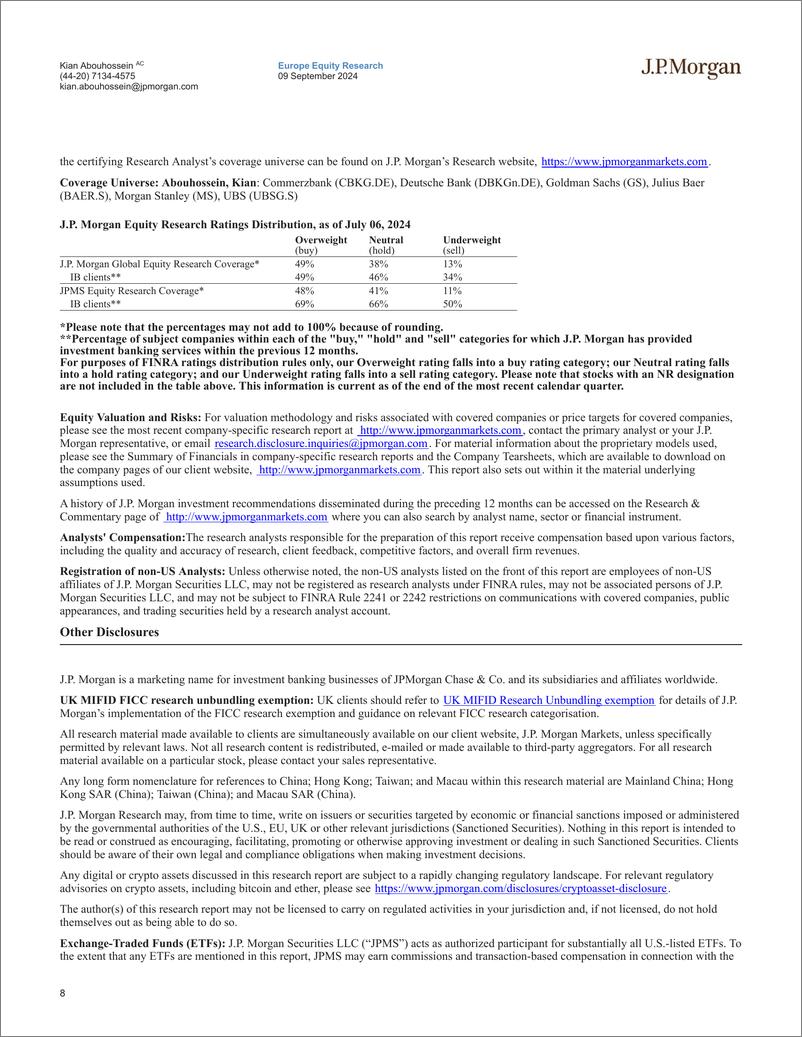 《JPMorgan-US Investment Banks Model Updates-110243708》 - 第8页预览图