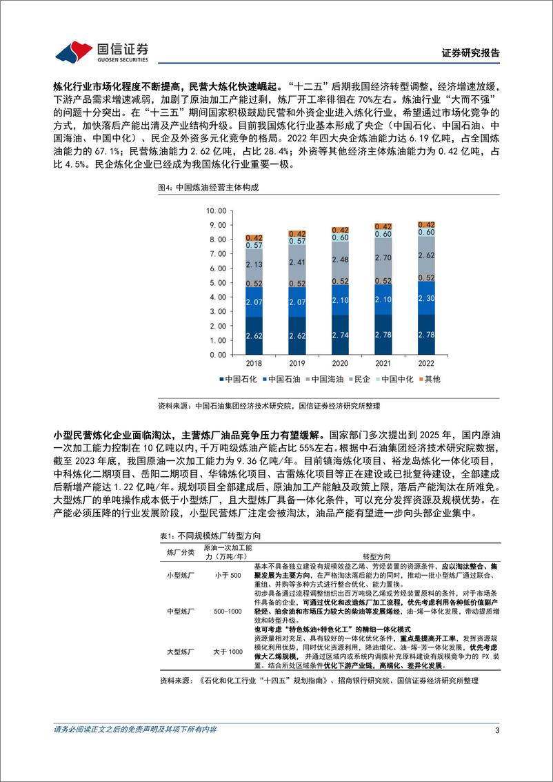 《积极践行“分子炼油”，持续推进“减油增化”-国信证券》 - 第3页预览图