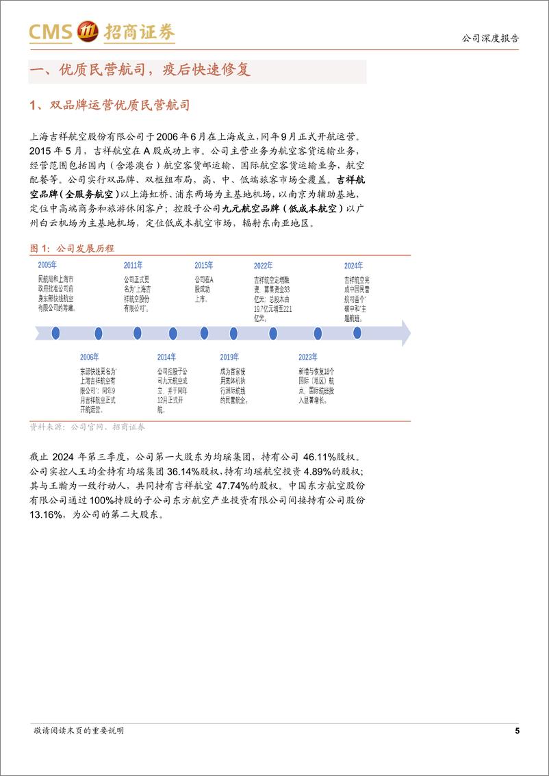 《吉祥航空(603885)经营能力卓越、差异化竞争的弹性标的-241119-招商证券-18页》 - 第5页预览图