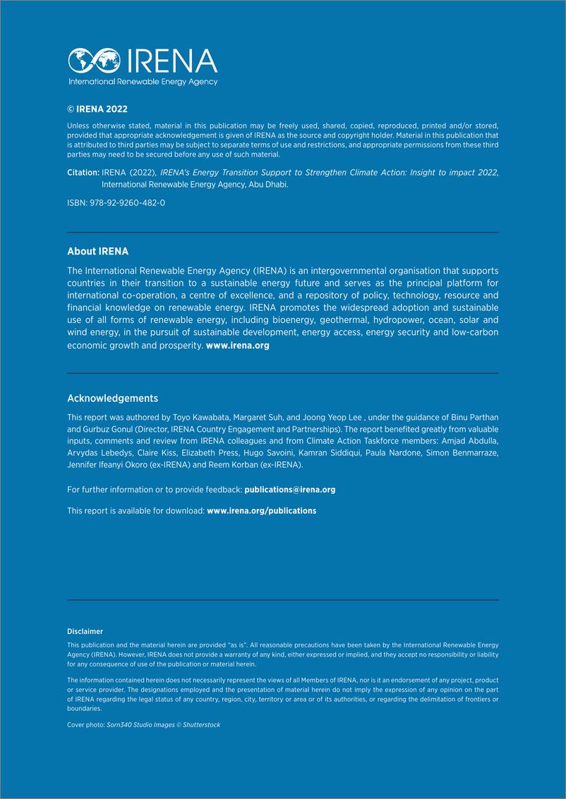 《IRENA能源转型支持，以加强2022年气候行动-130页》 - 第3页预览图