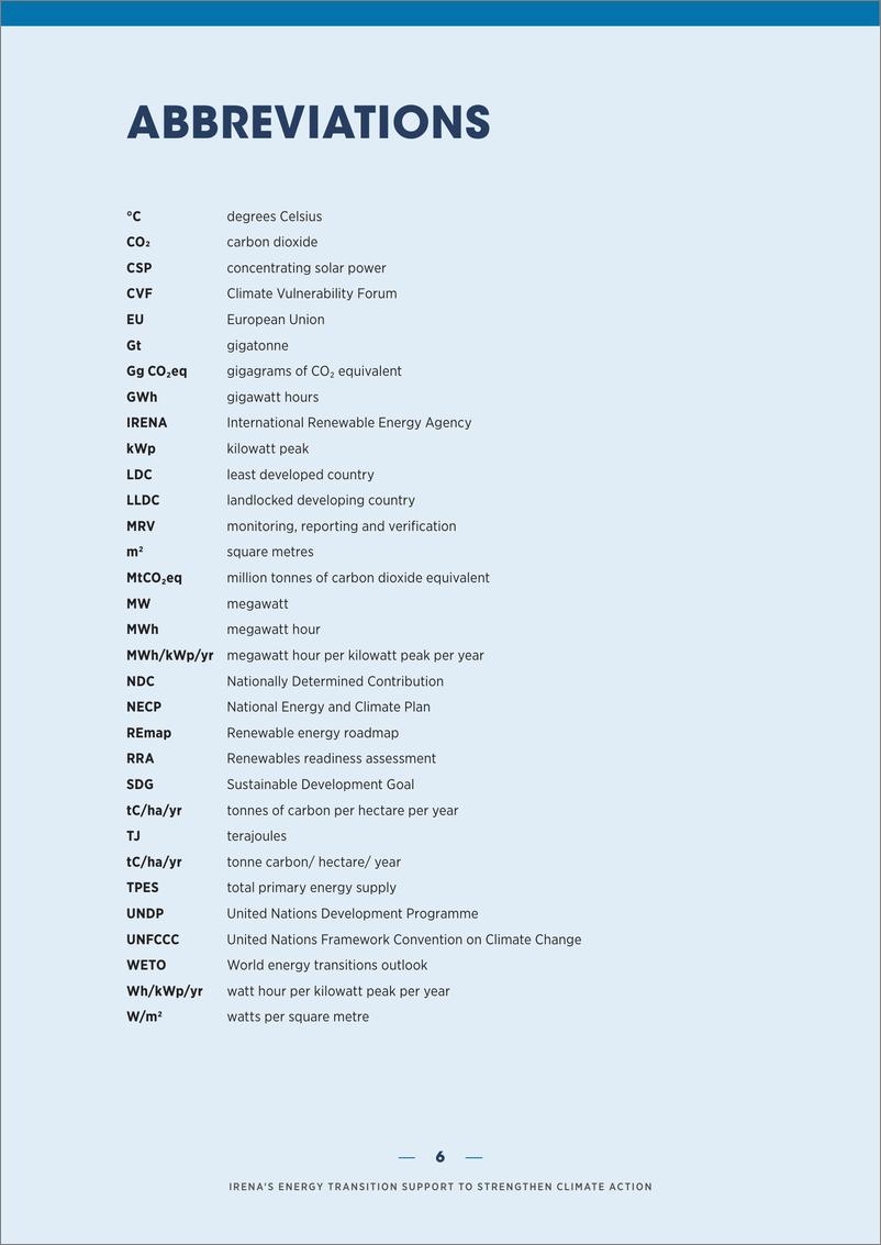 《IRENA能源转型支持，以加强2022年气候行动-130页》 - 第7页预览图