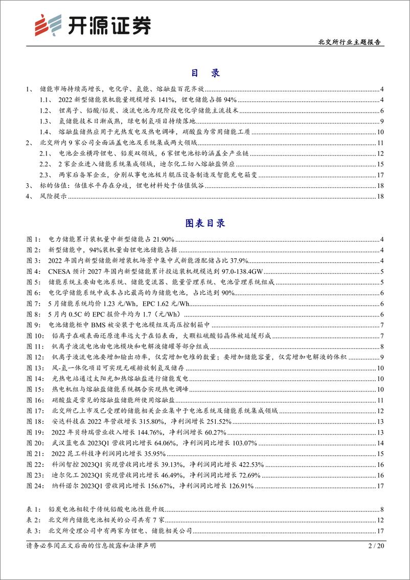 《北交所绿电主题系列一：新型储能百花齐放正当时，北交所电池及系统集成有优势-20230725-开源证券-20页》 - 第3页预览图