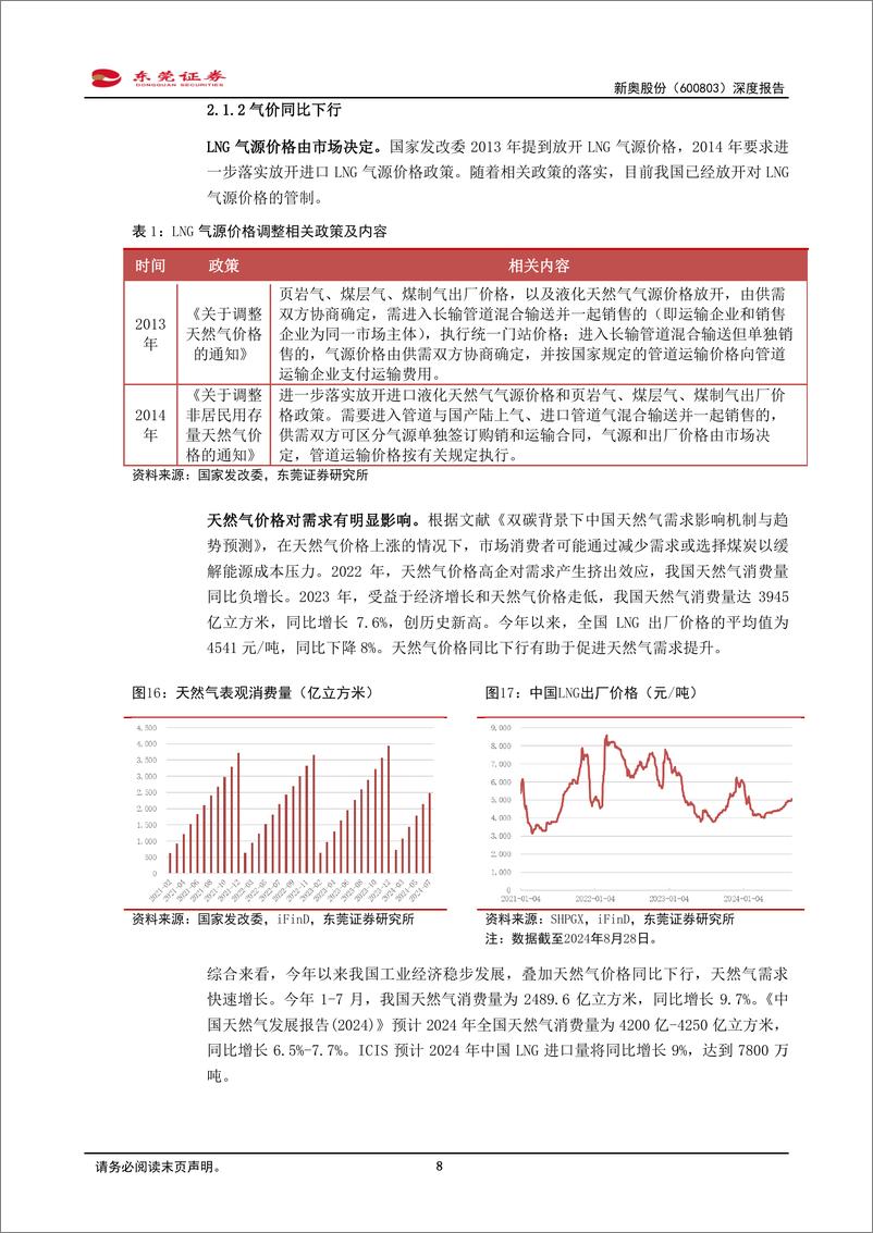 《新奥股份(600803)深度报告：积极推动降本增效，公司发展前景可期-240830-东莞证券-16页》 - 第8页预览图