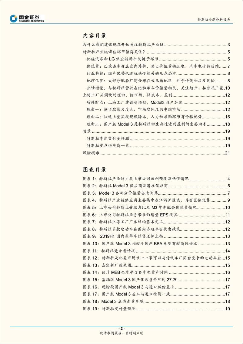 《汽车行业特斯拉专题分析报告：Model3国产化加速，寻求供应链确定性-20191023-国金证券-22页》 - 第3页预览图