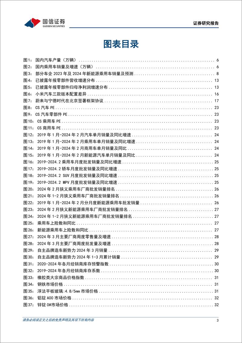 《汽车行业4月投资策略暨年报一季报前瞻：小米汽车上市并开启交付，汽车智能化加速迭代-240407-国信证券-36页》 - 第3页预览图