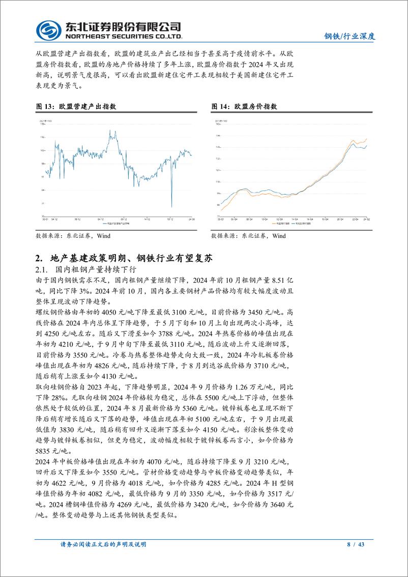 《2025年钢铁行业年度策略报告：内需有望改善、新材料方兴未艾-东北证券-241217-43页》 - 第8页预览图