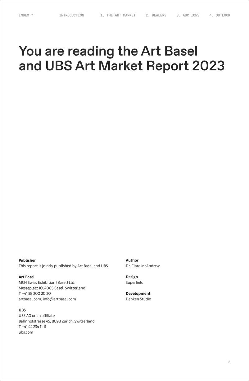 《2023 年巴塞尔艺术展与瑞银集团环球艺术市场报告-260页》 - 第3页预览图