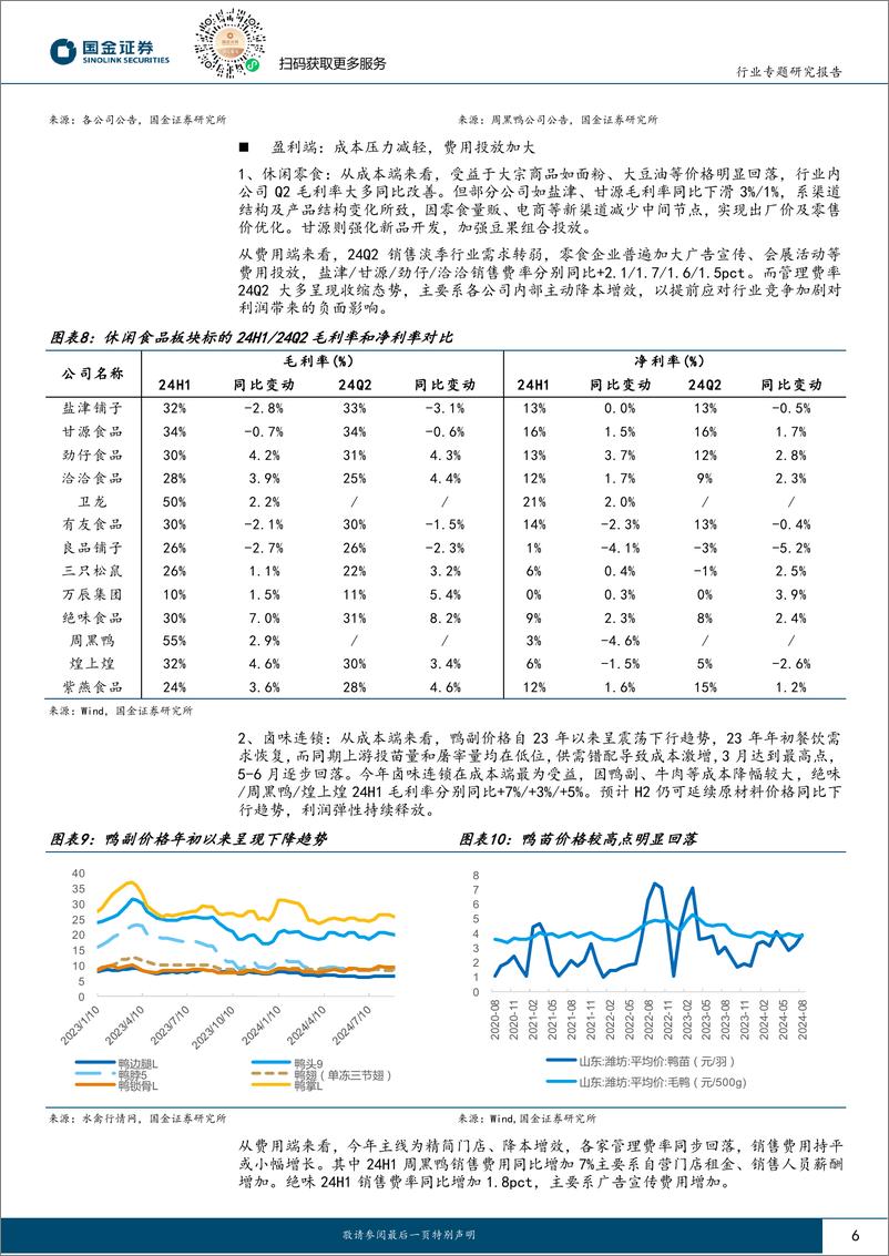 《食品饮料行业大众品中报业绩总结：行业需求集中承压，龙头业绩彰显韧性-240831-国金证券-24页》 - 第6页预览图