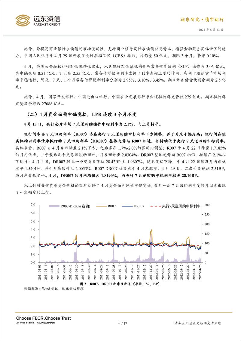 《2022年4月利率债市场运行报告：全面降准落地，十年期国债收益率回升-20220513-远东资信-20页》 - 第8页预览图