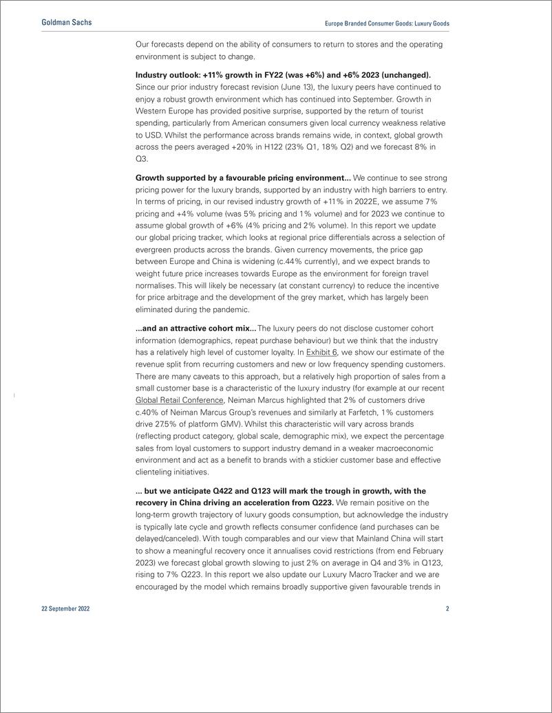 《Europe Branded Consumer Good Luxury Good Navigating Uncertaint 2023 Growth Outlook +6%; key picks Richemont (CL-Buy); H...(1)》 - 第3页预览图