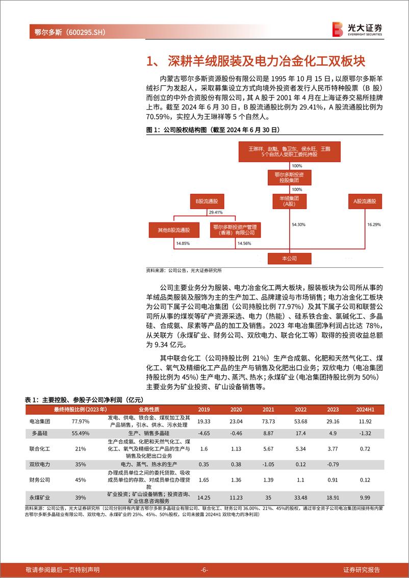 《鄂尔多斯(600295)投资价值分析报告：煤炭业务持续稳定业绩，硅系合金有望贡献弹性-241010-光大证券-27页》 - 第6页预览图