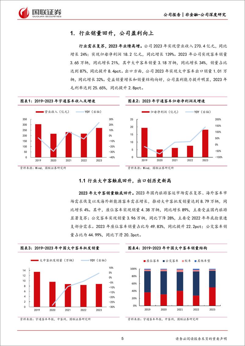 《宇通客车(600066)深度拆解系列之宇通客车：从股息率到自由现金流折现-240708-国联证券-19页》 - 第5页预览图