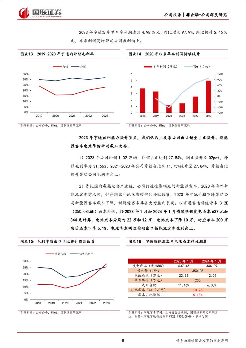 《宇通客车(600066)深度拆解系列之宇通客车：从股息率到自由现金流折现-240708-国联证券-19页》 - 第8页预览图