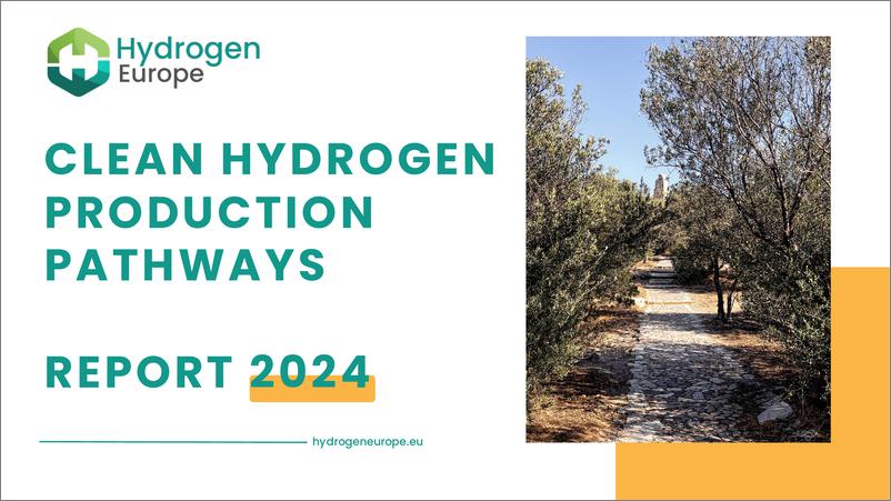 《HydrogenEurope_2024清洁氢生产路径报告_英文版_》 - 第1页预览图