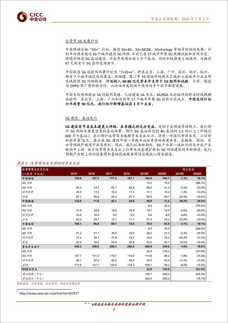 《电信服务行业：4G尾声用户增长明显放缓，5G序幕资本支出预计提升-20190701-中金公司-12页》 - 第3页预览图