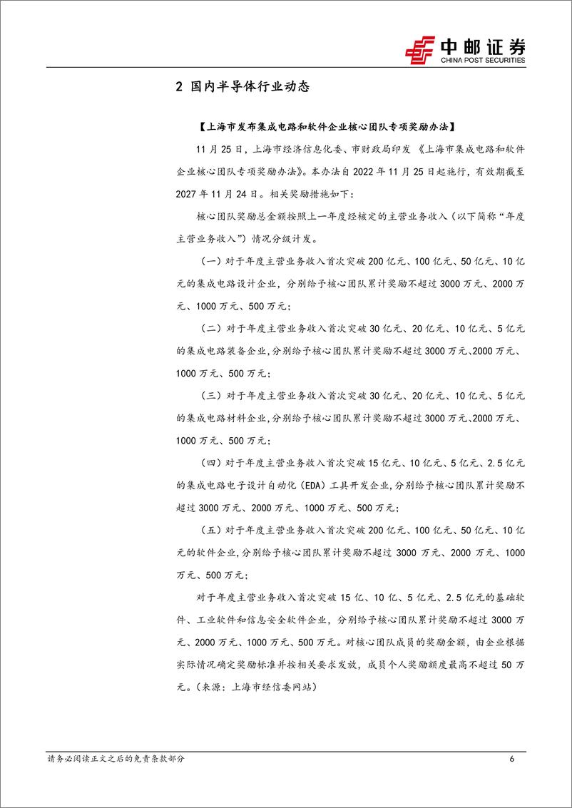 《半导体行业报告：积塔公布多个设备中标结果，上海印发IC企业核心团队专项奖励办法-20221203-中邮证券-20页》 - 第6页预览图