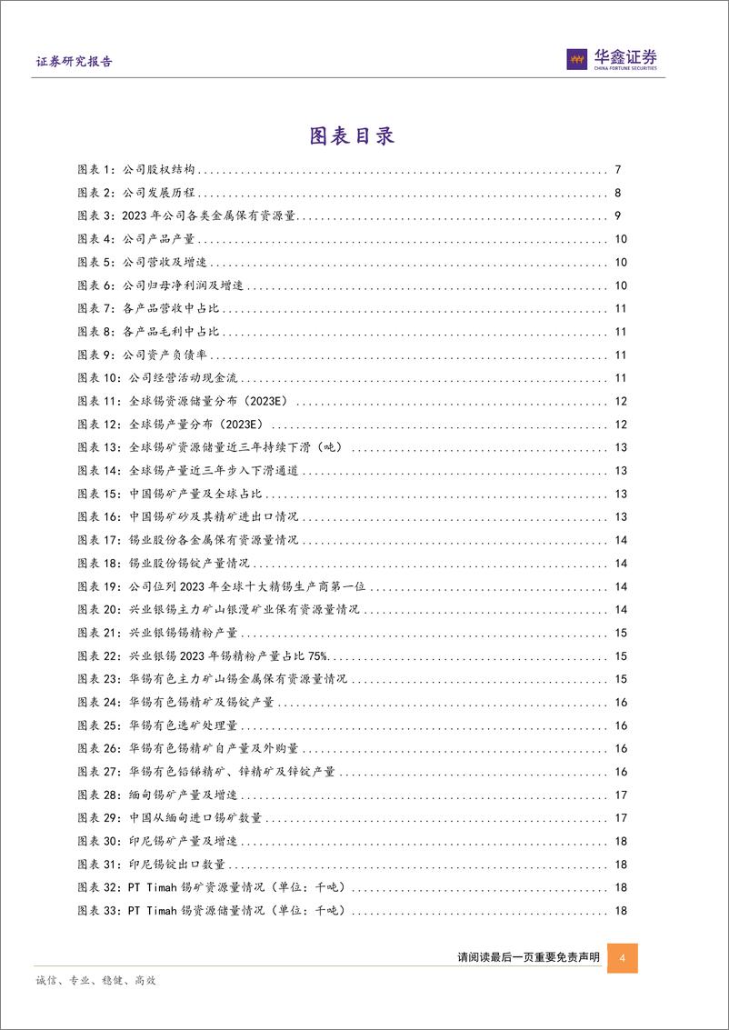 《兴业银锡(000426)公司深度报告：锡景气周期或开启，高增量银锡巨头浴火重生-240920-华鑫证券-48页》 - 第4页预览图