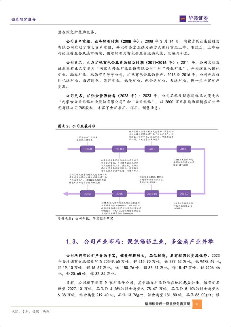 《兴业银锡(000426)公司深度报告：锡景气周期或开启，高增量银锡巨头浴火重生-240920-华鑫证券-48页》 - 第8页预览图