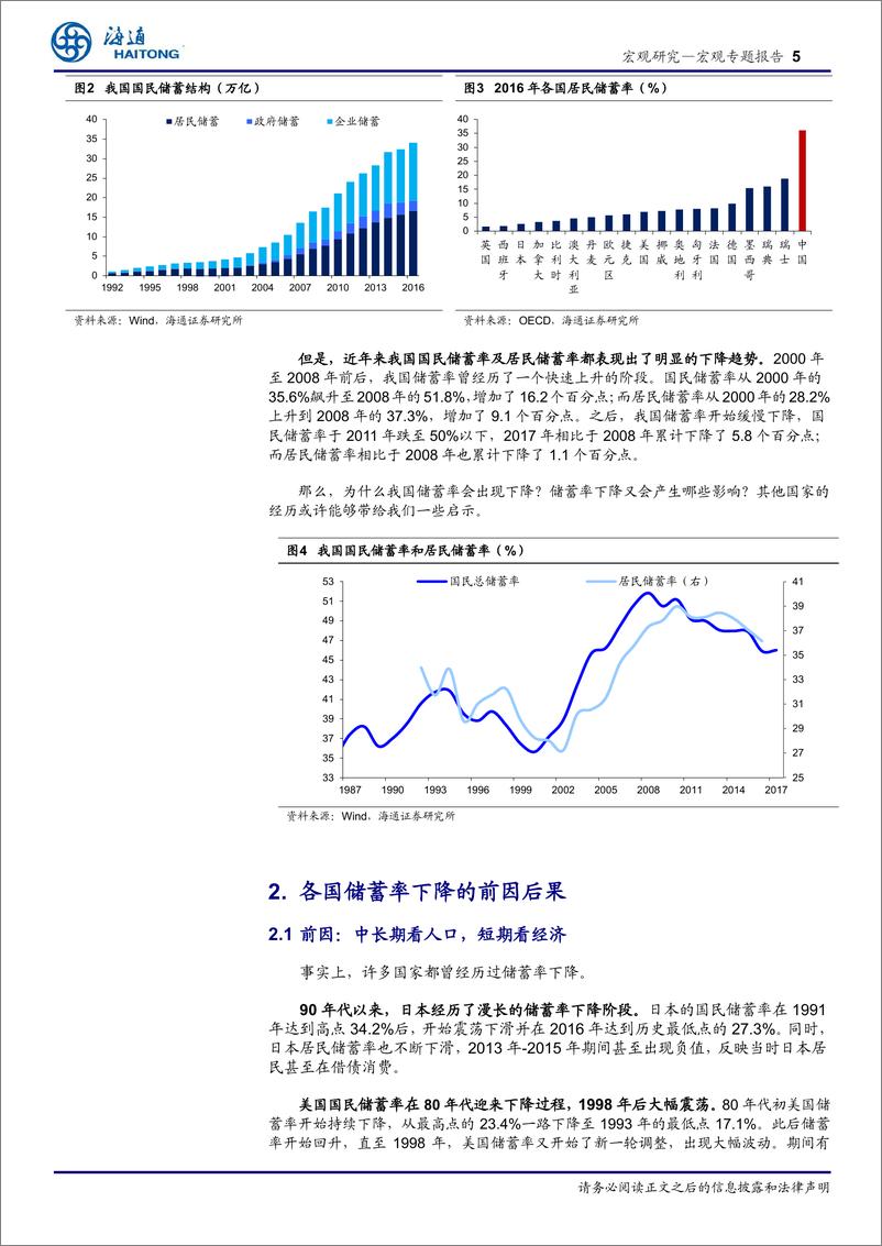 《宏观专题报告：储蓄率下降的前因后果，如何看待我国储蓄率的变化-20190307-海通证券-15页》 - 第6页预览图