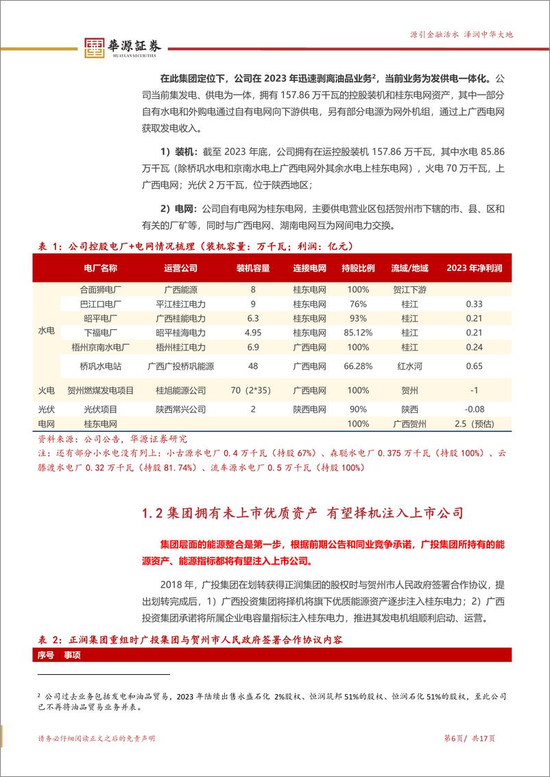 《华源证券-广西能源-600310-从区域厂网一体 到广西地方能源平台》 - 第6页预览图