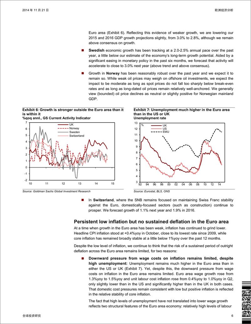 《高盛-欧洲经济分析：2015-2018-年展望：小幅好转但起色不大1》 - 第6页预览图