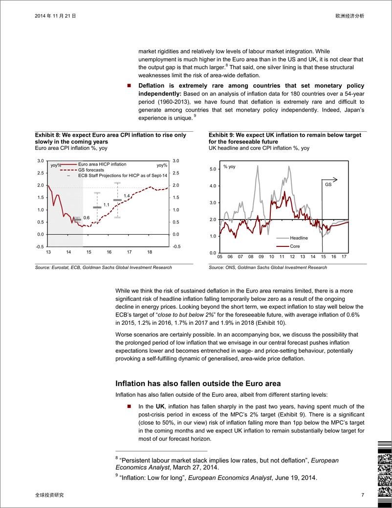 《高盛-欧洲经济分析：2015-2018-年展望：小幅好转但起色不大1》 - 第7页预览图