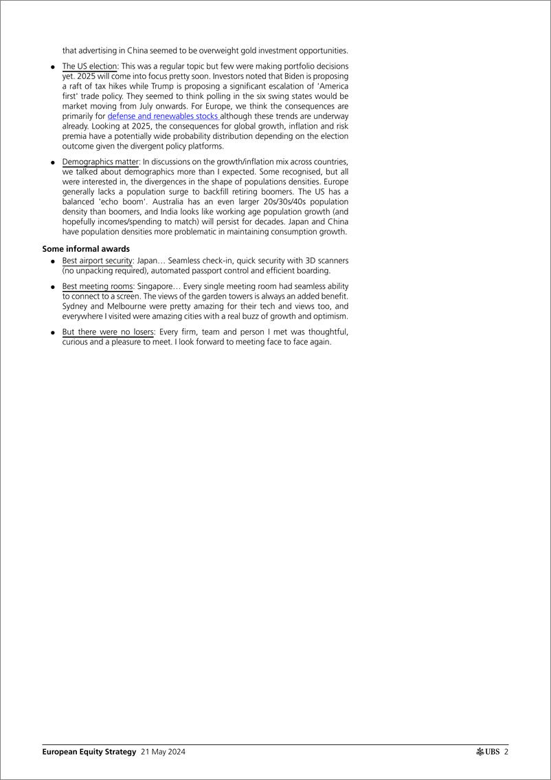 《UBS Equities-European Equity Strategy _Investor meetings across Asia_ Fow...-108328970》 - 第2页预览图