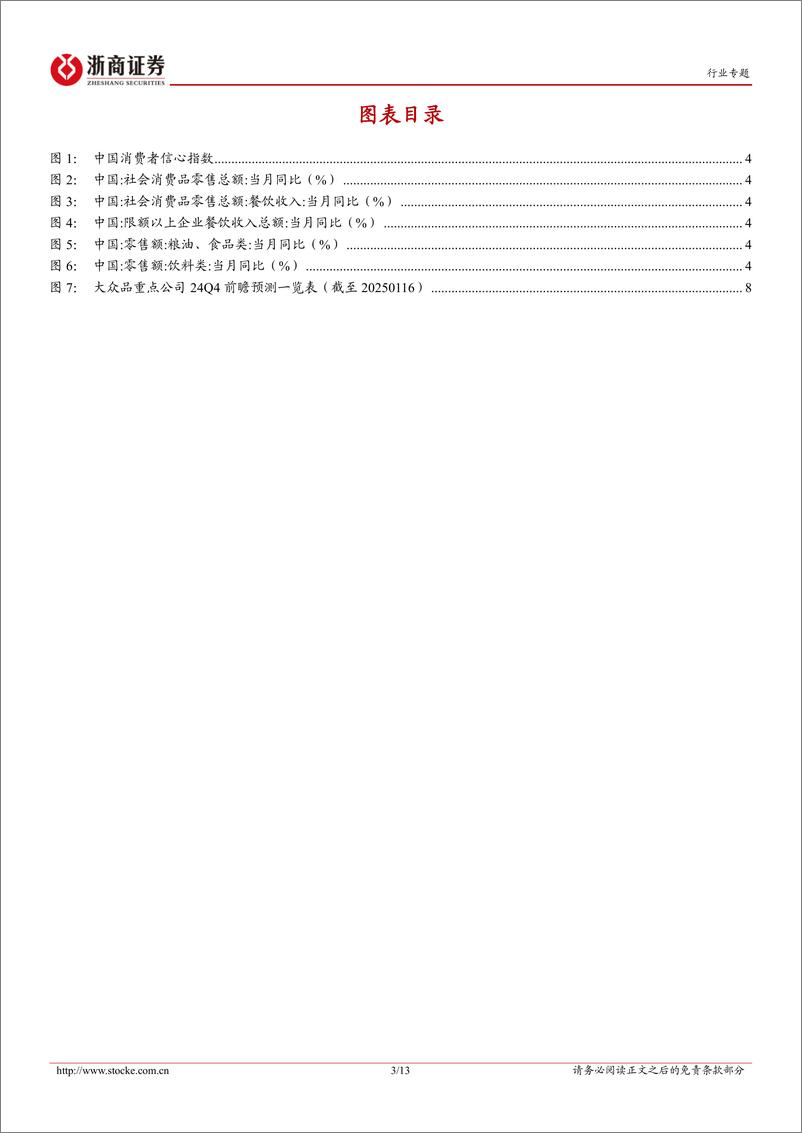 《食品饮料行业大众品24Q4业绩前瞻：趋势延续景气有别，25年关注新渠道新变化-250115-浙商证券-13页》 - 第3页预览图