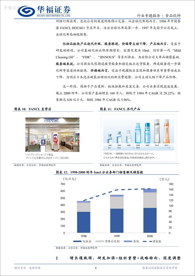 《华福证券-食品饮料行业专题报告：FANCL历史复盘：成熟市场探索新需求，内外兼修问鼎健康美护赛道》 - 第8页预览图