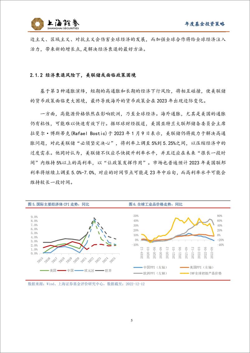 《2023年度全球资产配置和国内基金投资策略：心不动，幡随“主线”而动，全球通胀和中国后疫情时期基金策略-20230112-上海证券-37页》 - 第8页预览图