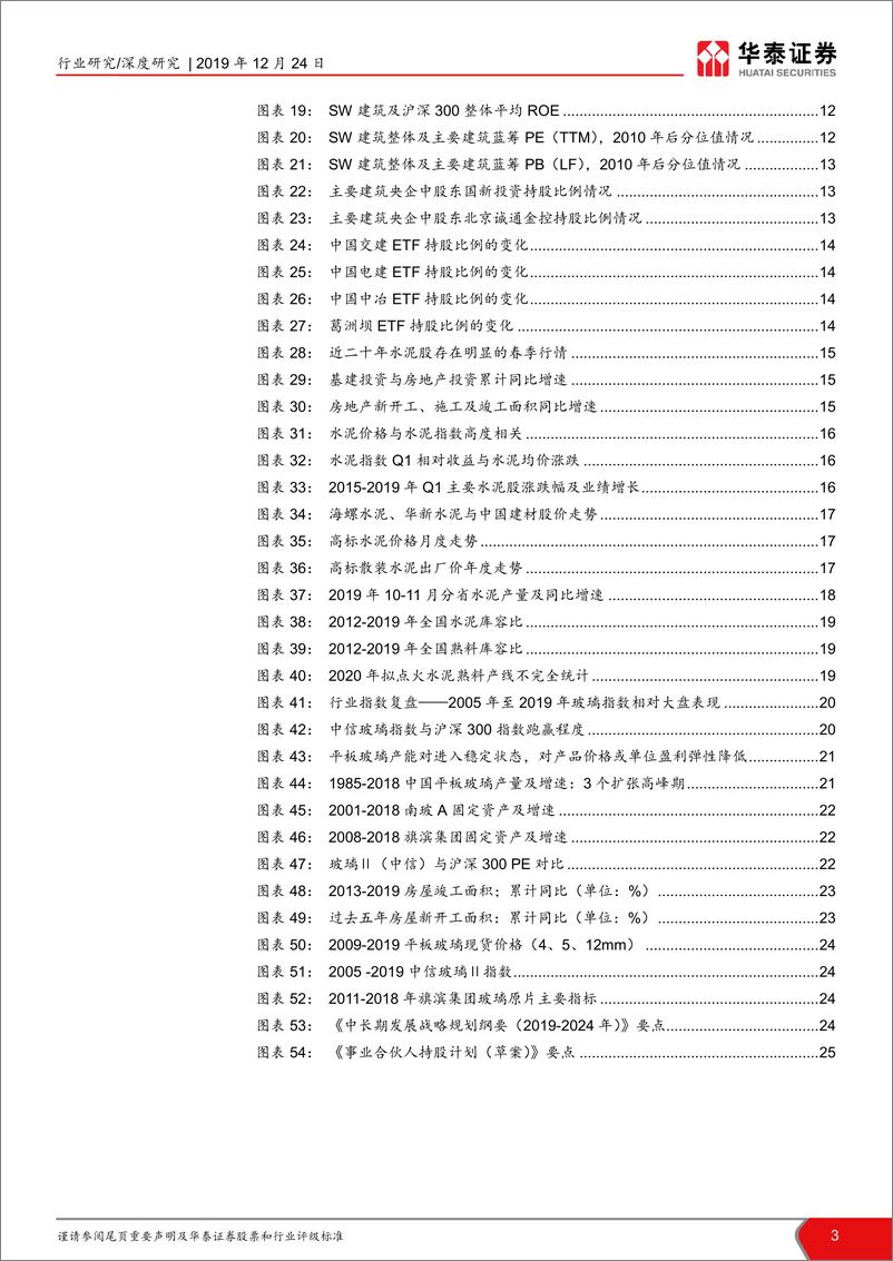 《建筑建材行业：当前时点如何看建筑建材系列之一，抢跑春季行情，布局大基建水泥玻璃-20191224-华泰证券-26页》 - 第4页预览图