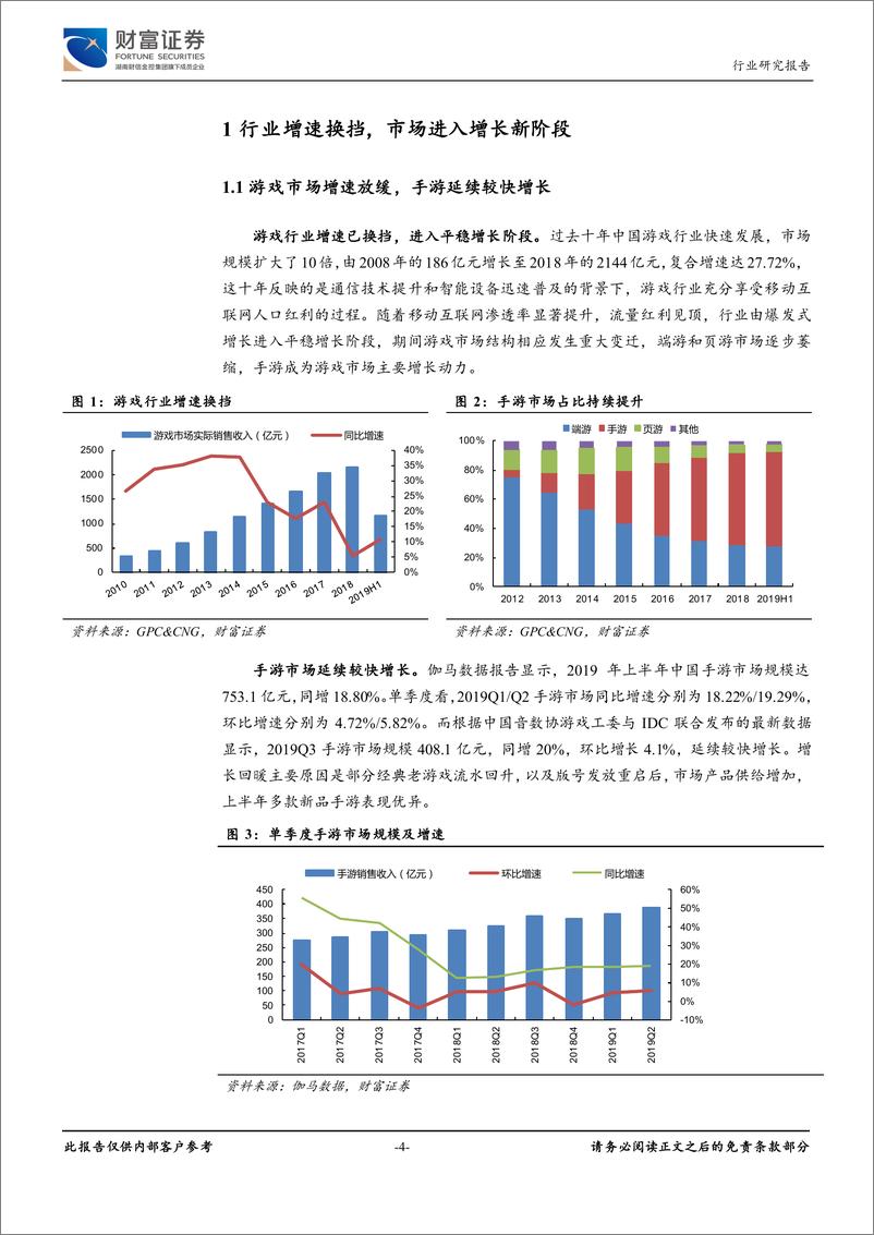 《传媒行业深度：手游增速回升，云游戏引领行业变革-20191209-财富证券-22页》 - 第5页预览图