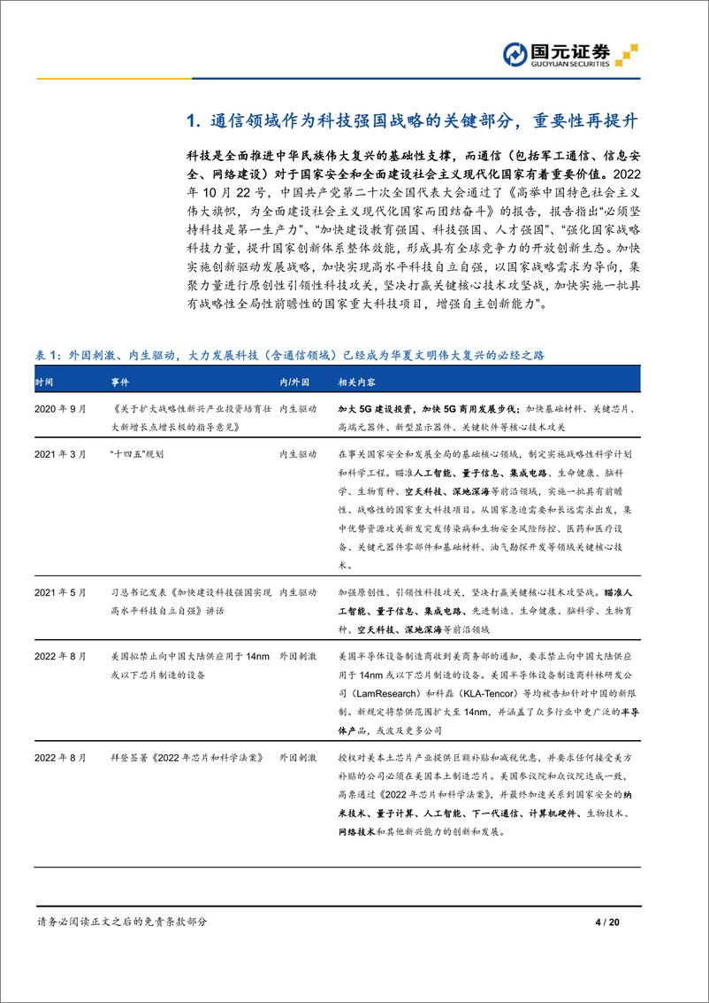 《2023年通信行业投资策略报告：结构性机遇凸显，关注光纤光缆、军工通信、能源通信等细分板块-20221214-国元证券-20页》 - 第5页预览图