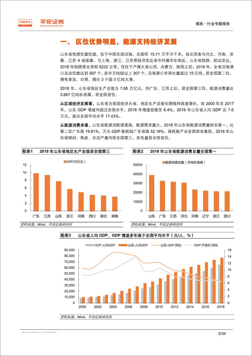 《煤炭行业区域专题报告~山东篇：用煤大省，自给率低；两大煤企，均“走出去”-20190827-平安证券-34页》 - 第6页预览图