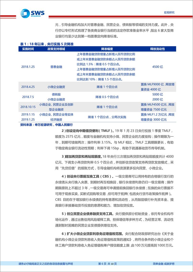 《2018年第四季度货币政策执行报告点评：强调疏通货币传导和内外均衡，降息概率不高-20190224-申万宏源-10页》 - 第7页预览图