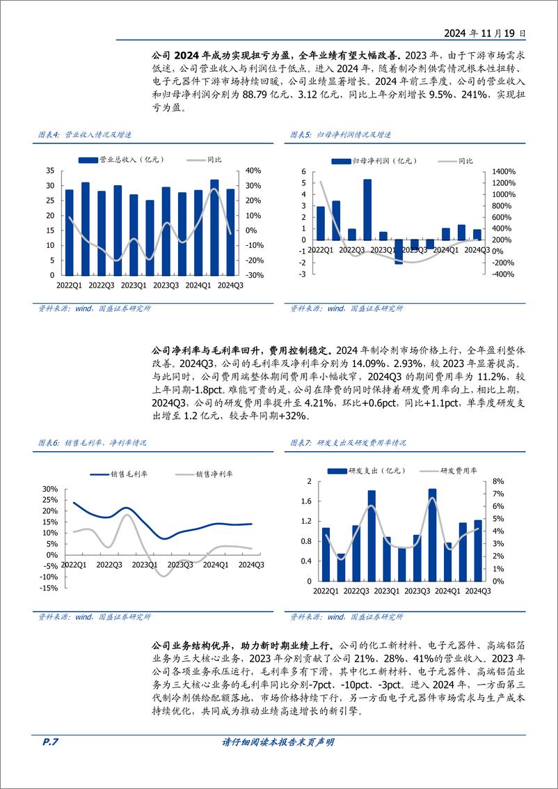 《东阳光(600673)化工材料%2b铝箔双擎驱动，制冷剂强者破茧化蝶-241119-国盛证券-29页》 - 第7页预览图