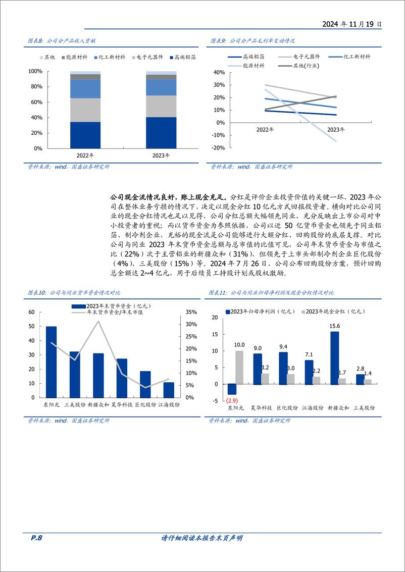 《东阳光(600673)化工材料%2b铝箔双擎驱动，制冷剂强者破茧化蝶-241119-国盛证券-29页》 - 第8页预览图