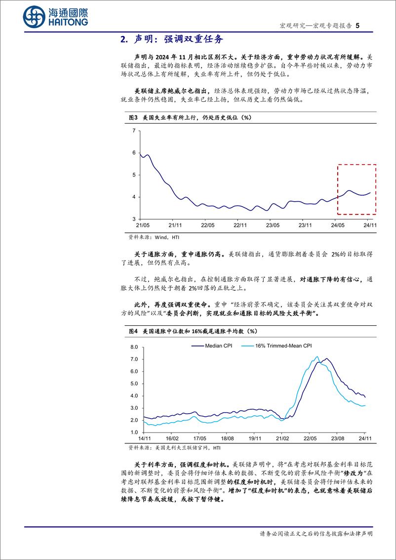 《美联储12月议息会议点评：降息放缓，边走边看-241219-海通国际-14页》 - 第5页预览图