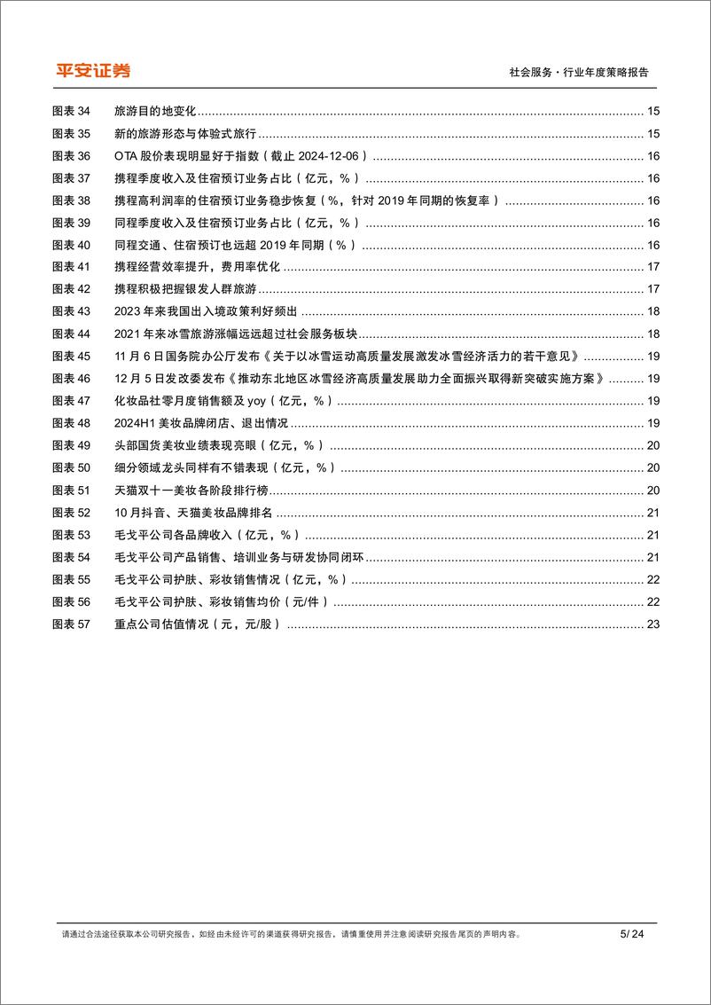 《社会服务行业2025年年度策略报告：顺应时代，变与应变，体验消费-241214-平安证券-24页》 - 第5页预览图