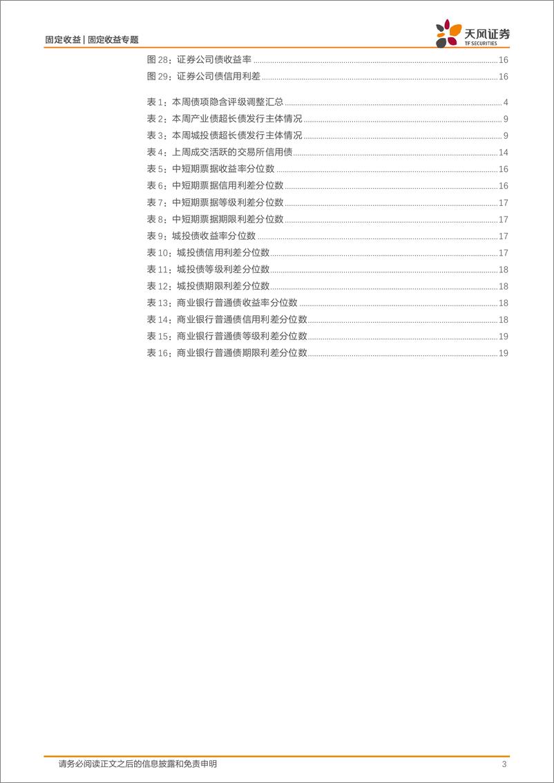 《信用债市场回顾：信用跟踪，净融资周度新高-240714-天风证券-20页》 - 第3页预览图